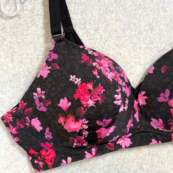 Torrid Curve Bra Size 40D 360 Back Smoothing Wire Free Push-Up Plunge Gothic - Picture 3 of 16